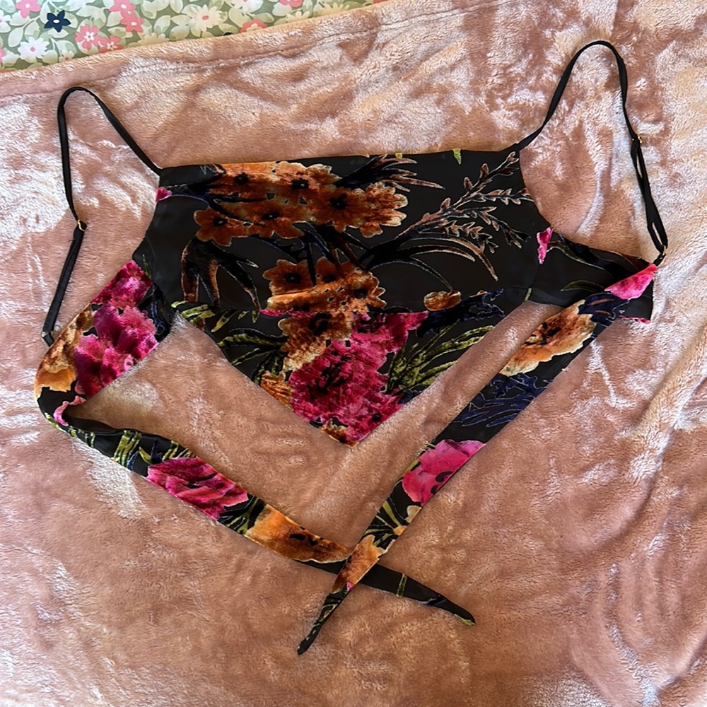 Scarf Crop Top w Straps